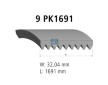 Ozubený klinový remeň DT Spare Parts 4.80765