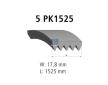 Ozubený klinový remeň DT Spare Parts 3.34302