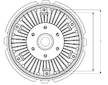 Spojka ventilátora chladenia NRF 49007