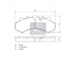 Sada brzdových platničiek kotúčovej brzdy DT Spare Parts 4.90935