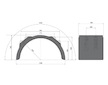 Blatnik ovalny 450x2000 mm s drziakmi