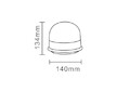 Majak magneticky 12/24V LED oranzovy