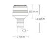 Majak na trn 12/24V LED oranzovy