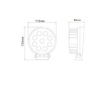 Svetlo pracovne LED 1600 Lm 9LED 9-32V okruhle
