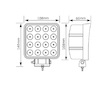 Svetlo pracovne LED 2700 Lm 16 LED 9-32V