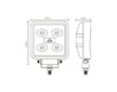 Svetlo pracovne LED 975 Lm 9-32V 15W