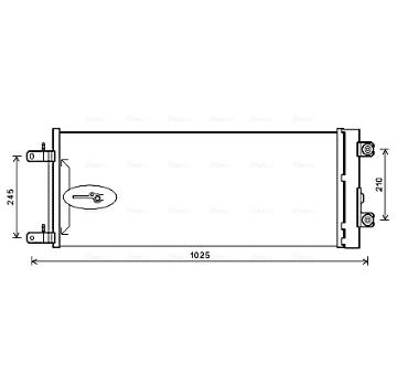 Kondenzátor klimatizácie AVA QUALITY COOLING DF5071D