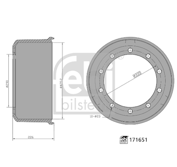 Brzdový bubon FEBI BILSTEIN 171651