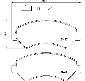 Sada brzdových platničiek kotúčovej brzdy HELLA 8DB 355 019-901