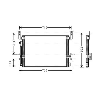 Kondenzátor klimatizácie AVA QUALITY COOLING RE5013