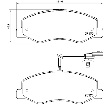 Sada brzdových platničiek kotúčovej brzdy HELLA 8DB 355 015-311