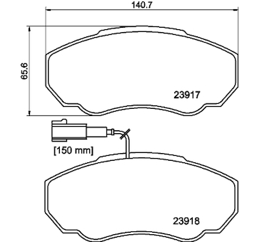 Sada brzdových platničiek kotúčovej brzdy HELLA 8DB 355 010-391