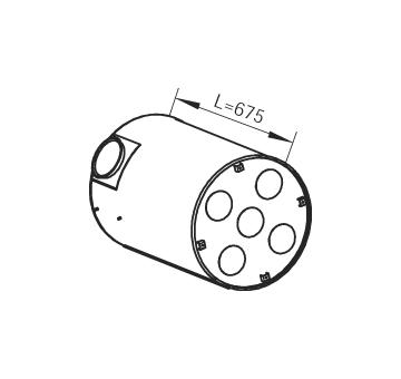 Stredný tlmič výfuku DINEX 80401