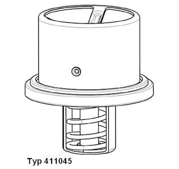 Termostat chladenia BorgWarner (Wahler) 411045.82D