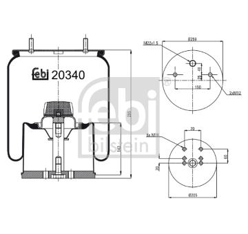 Mech pneumatického prużenia FEBI BILSTEIN 20340
