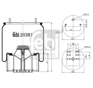 Mech pneumatického prużenia FEBI BILSTEIN 20381
