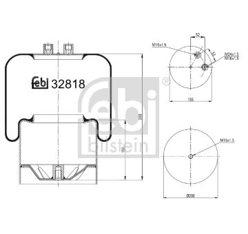 Mech pneumatického prużenia FEBI BILSTEIN 32818