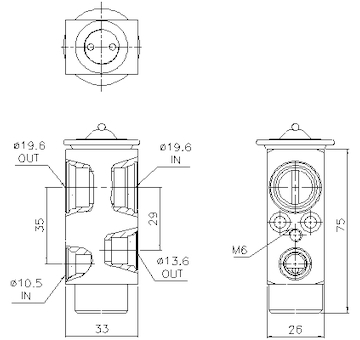 Expanzný ventil klimatizácie AVA QUALITY COOLING DF1110