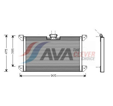Kondenzátor klimatizácie AVA QUALITY COOLING SC5009