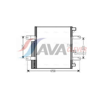Kondenzátor klimatizácie AVA QUALITY COOLING ME5238D