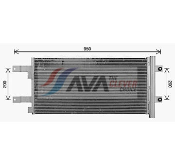 Kondenzátor klimatizácie AVA QUALITY COOLING MN5140D