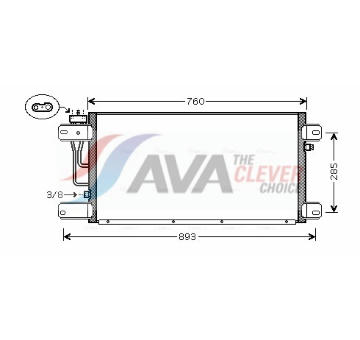 Kondenzátor klimatizácie AVA QUALITY COOLING SC5019