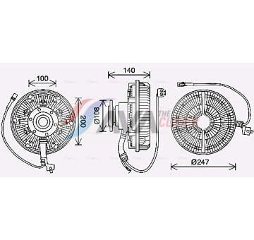 Spojka ventilátora chladenia AVA QUALITY COOLING MNC093