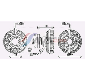 Spojka ventilátora chladenia AVA QUALITY COOLING REC130