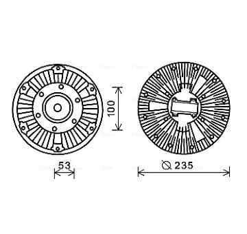 Spojka ventilátora chladenia AVA QUALITY COOLING SCC036