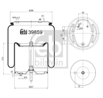 Mech pneumatického prużenia FEBI BILSTEIN 39859