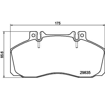 Sada brzdových platničiek kotúčovej brzdy HELLA 8DB 355 005-311