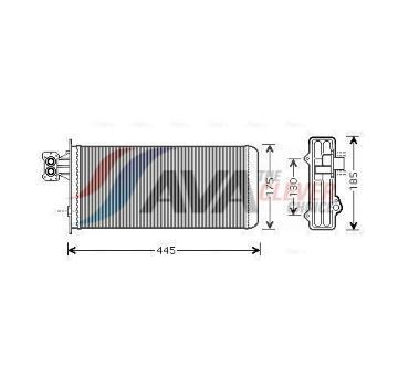 Výmenník tepla vnútorného kúrenia AVA QUALITY COOLING IV6080