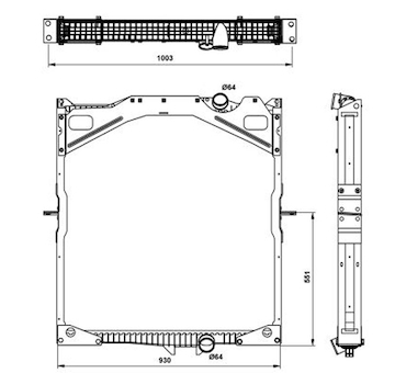 Chladič motora NRF NRF509702
