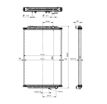 Chladič motora NRF NRF509725