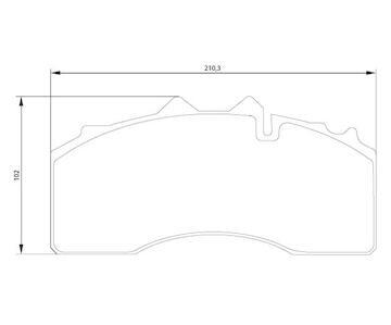 Dosticky brzdove BPW 29227 2012- 19,5