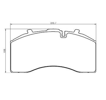 Dosticky brzdove BPW, SAF 29158/29171-SK7, bez vyseku