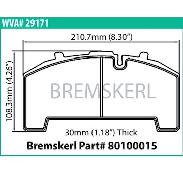 Dosticky brzdove BPW, SAF 29171 BK