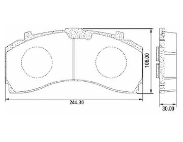 Dosticky brzdove MB MP3-MP4, PN OE MERCEDES