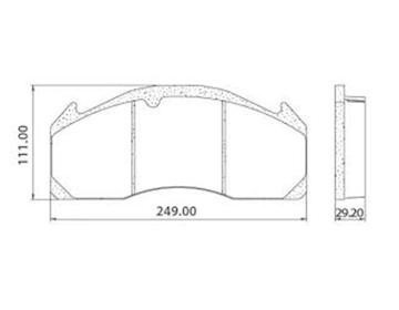 Dosticky brzdove VOLVO FH12/16 29125 MERITOR