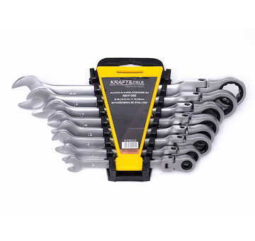 Kluce OTVORENE-RACNOVE s klbom Sada 8ks  8-22 mm