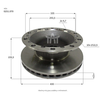 Kotuc brzdovy BPW SB4309, SB4345