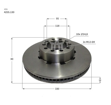 Kotuc brzdovy RVI MIDLUM