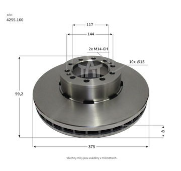 Kotuc brzdovy RVI MIDLUM 99-06 19,5 TAT