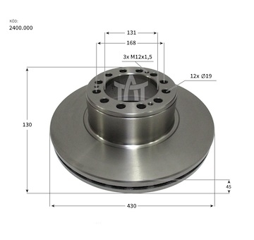 Kotuc brzdovy SAF SKRB 9022, 22,5