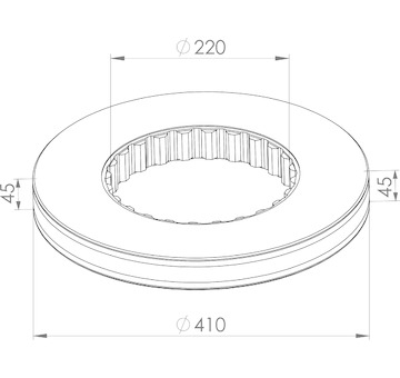 Kotuc brzdovy VOLVO FH12D ZN @410 nechladeny
