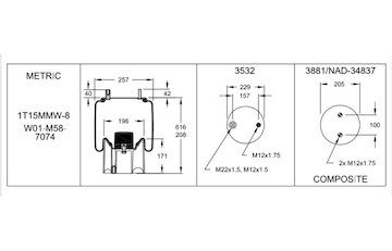 Mech pneumatického prużenia FIRESTON W01M587074
