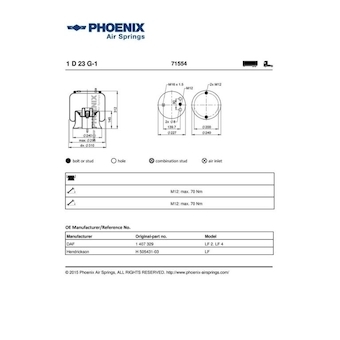 Mech pneumatického prużenia PHOENIX 1 D 23 G-1