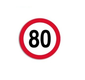 Oznacenie rychlosti reflexne 200mm 80km/h