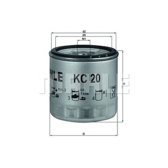 Palivový filter MAHLE KC 20