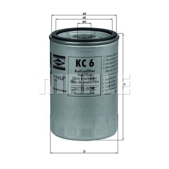 Palivový filter MAHLE KC 6